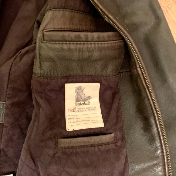 Timberland Men's Leather Jacket 3XL - Picture 5 of 9